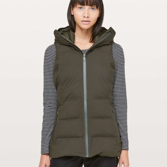 Lululemon Sleet Street Vest Sz 2 Olive - Picture 5 of 15